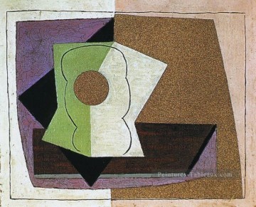  1914 Art - Verre sur une table 1914 cubistes